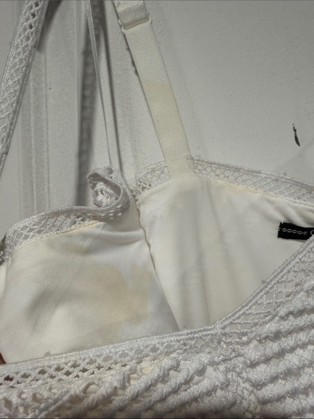 GUESS White Crochet Fringe Maxi Dress with shorts - Picture 5 of 8